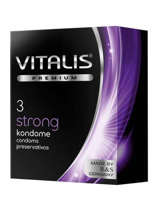 Презервативы с утолщенной стенкой VITALIS PREMIUM strong - 3 шт. - Vitalis - купить с доставкой в Электростали