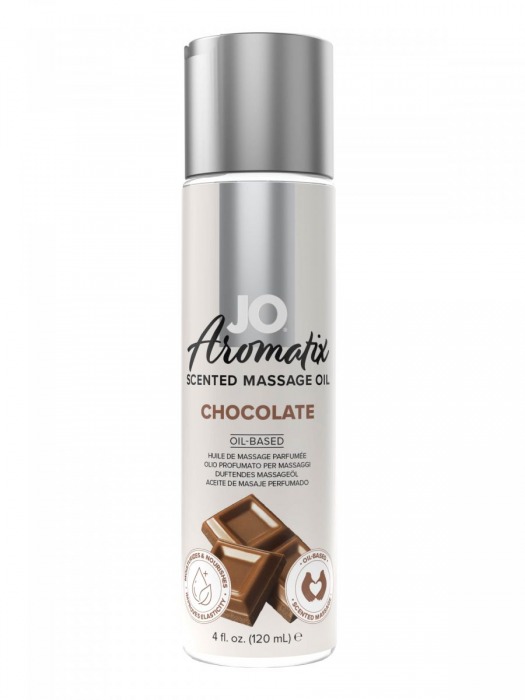 Массажное масло JO Aromatix Massage Oil Chocolate с ароматом шоколада - 120 мл. - System JO - купить с доставкой в Электростали