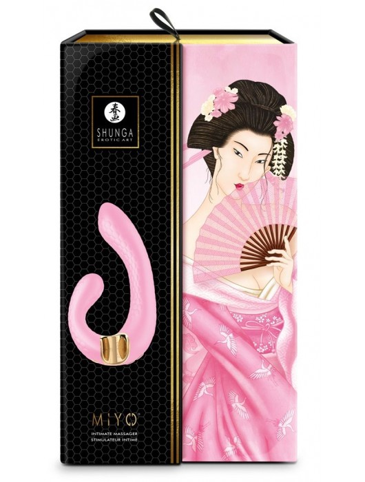 Розовый гибкий вибростимулятор MIYO с двумя моторами - 18,5 см. - Shunga