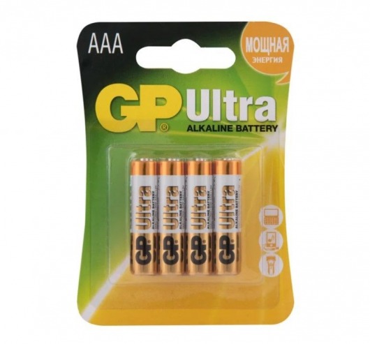 Батарейки алкалиновые GP Ultra Alkaline 24А AАA/LR03 - 4 шт. - Элементы питания - купить с доставкой в Электростали