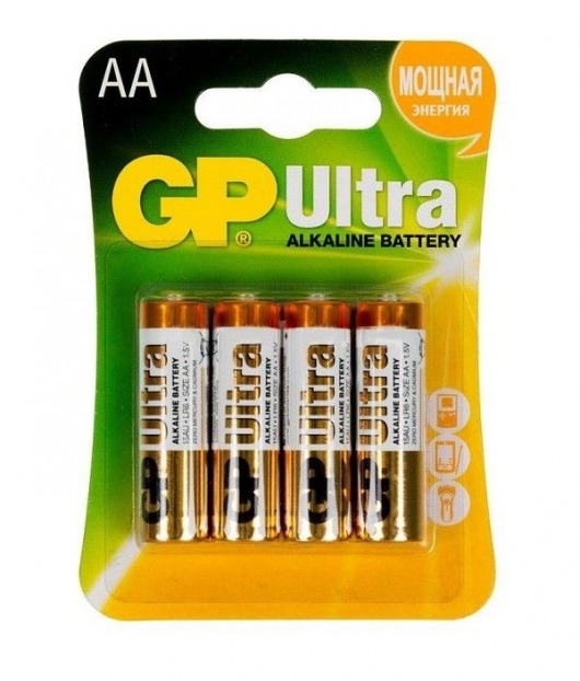 Батарейки алкалиновые GP Ultra Alkaline AA/LR6 - 4 шт. - Элементы питания - купить с доставкой в Электростали