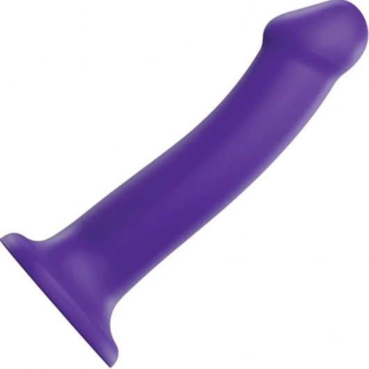 Фиолетовый фаллоимитатор-насадка Strap-On-Me Dildo Dual Density size L - 19 см. - Strap-on-me - купить с доставкой в Электростали