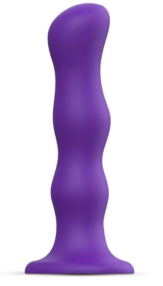 Фиолетовая насадка Strap-On-Me Dildo Geisha Balls size M - Strap-on-me - купить с доставкой в Электростали