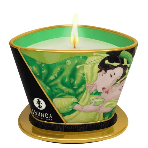 Массажная свеча Exotic Green Tea с ароматом зелёного чая - 170 мл. - Shunga - купить с доставкой в Электростали