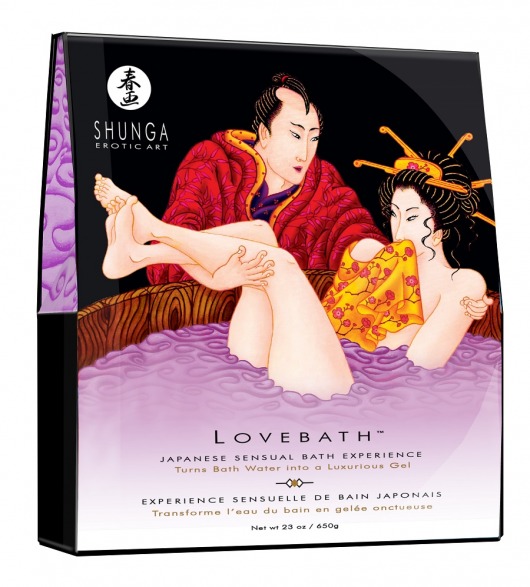 Соль для ванны Lovebath Sensual lotus, превращающая воду в гель - 650 гр. - Shunga - купить с доставкой в Электростали