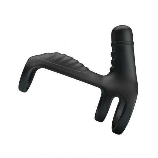 Черная вибронасадка на пенис Vibrating Penis Sling - Baile - в Электростали купить с доставкой