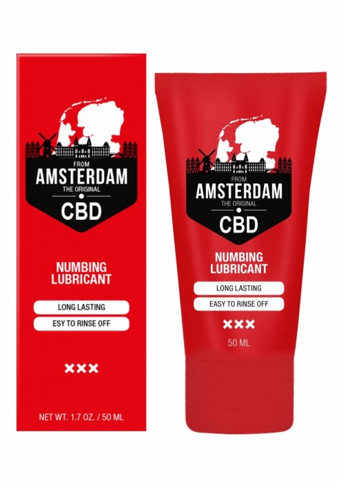 Пролонгирующий лубрикант Numbing CBD from Amsterdam - 50 мл. - Shots Media BV - купить с доставкой в Электростали