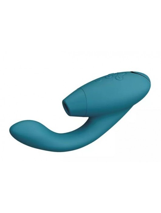 Бирюзовый вибратор Womanizer Duo 2 с бесконтактной клиторальной стимуляцией - Womanizer