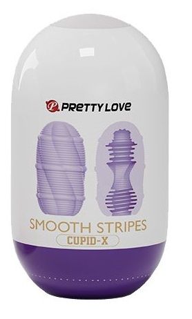 Сиреневый мастурбатор-яйцо Smooth Stripes - Baile - в Электростали купить с доставкой