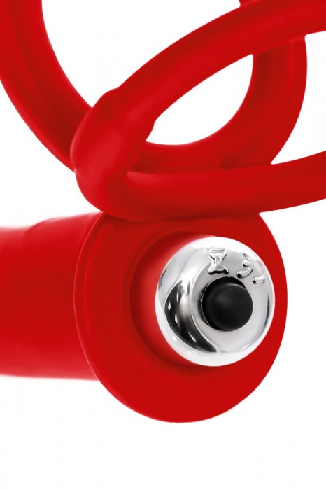 Красная насадка на пенис для двойного проникновения - 19 см. - ToyFa - купить с доставкой в Электростали