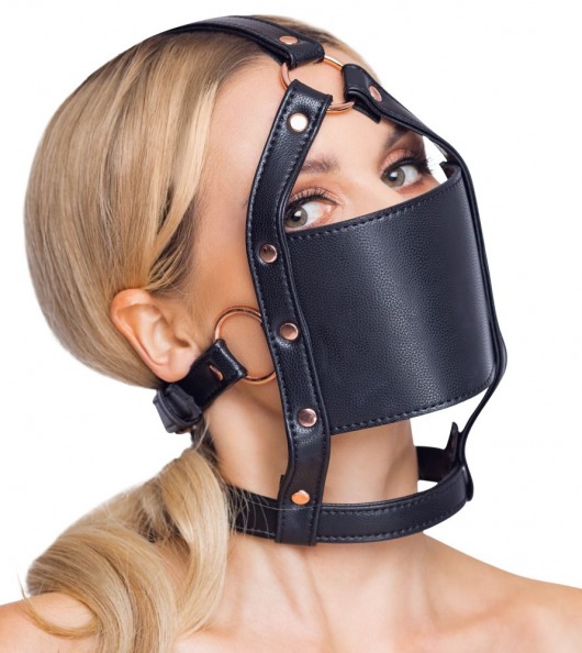 Черный намордник с кляпом-шаром Head Harness With A Gag - Orion - купить с доставкой в Электростали