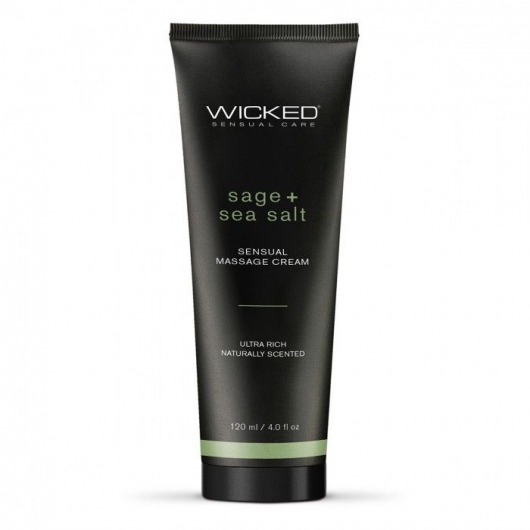 Массажный легкий крем WICKED Sage plus Sea Salt - 120 мл. - Wicked - купить с доставкой в Электростали