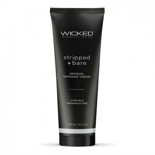 Массажный легкий крем WICKED Stripped plus Bare - 120 мл. - Wicked - купить с доставкой в Электростали