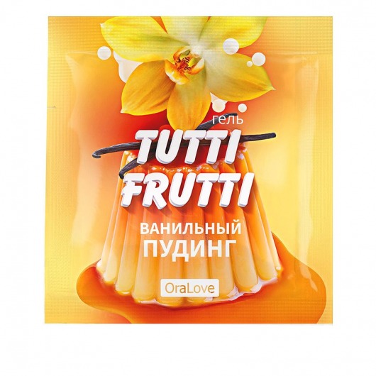 Пробник гель-смазки Tutti-frutti со вкусом ванильного пудинга - 4 гр. - Биоритм - купить с доставкой в Электростали