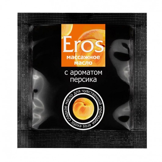 Саше массажного масла Eros exotic с ароматом персика - 4 гр. - Биоритм - купить с доставкой в Электростали