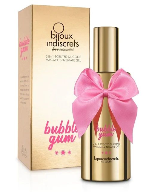 Гель с ароматом жвачки Bubblegum 2-in-1 Scented Silicone Massage And Intimate Gel - 100 мл. - Bijoux Indiscrets - купить с доставкой в Электростали