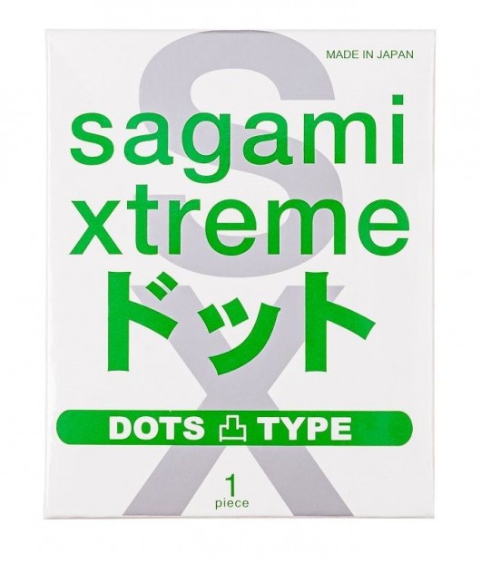 Презерватив Sagami Xtreme Type-E с точками - 1 шт. - Sagami - купить с доставкой в Электростали