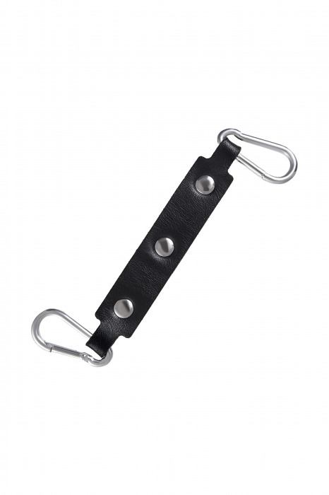 Черные кожаные однослойные оковы с контрастной строчкой - Pecado - купить с доставкой в Электростали