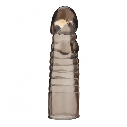 Дымчатая насадка-удлинитель Ribbed Realistic Penis Enhancing Sleeve Extension - 15,2 см. - BlueLine - в Электростали купить с доставкой