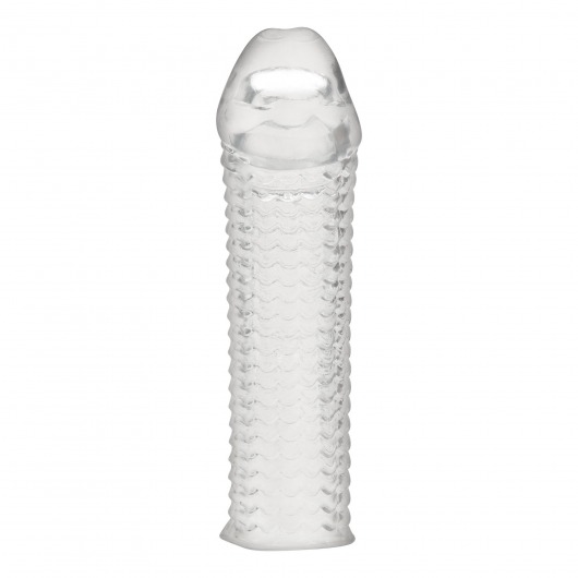 Текстурированная насадка на пенис Clear Textured Penis Enhancing Sleeve Extension - 16,5 см. - BlueLine - в Электростали купить с доставкой