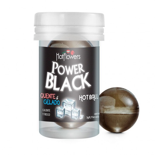 Интимный гель Power Black Hot Ball с охлаждающе-разогревающим эффектом (2 шарика по 3 гр.) - HotFlowers - купить с доставкой в Электростали