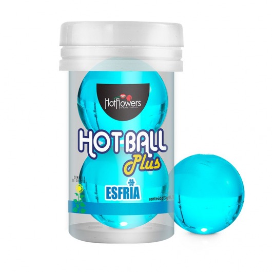 Лубрикант на масляной основе Hot Ball Plus с охлаждающим эффектом (2 шарика по 3 гр.) - HotFlowers - купить с доставкой в Электростали