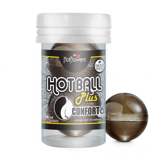 Анальный лубрикант на масляной основе Hot Ball Plus Conforto (2 шарика по 3 гр.) - HotFlowers - купить с доставкой в Электростали