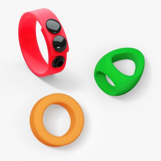 Набор из 3 разноцветных эрекционных колец Kit Neon Ring - Love to Love - в Электростали купить с доставкой