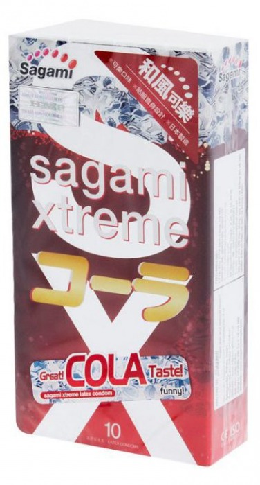 Ароматизированные презервативы Sagami Xtreme COLA - 10 шт. - Sagami - купить с доставкой в Электростали