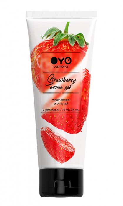 Лубрикант на водной основе OYO Aroma Gel Strawberry с ароматом клубники - 75 мл. - OYO - купить с доставкой в Электростали