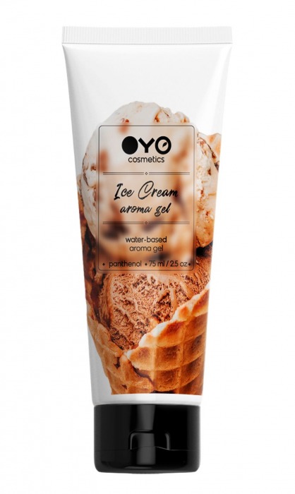 Лубрикант на водной основе OYO Aroma Gel Ice Cream с ароматом пломбира - 75 мл. - OYO - купить с доставкой в Электростали