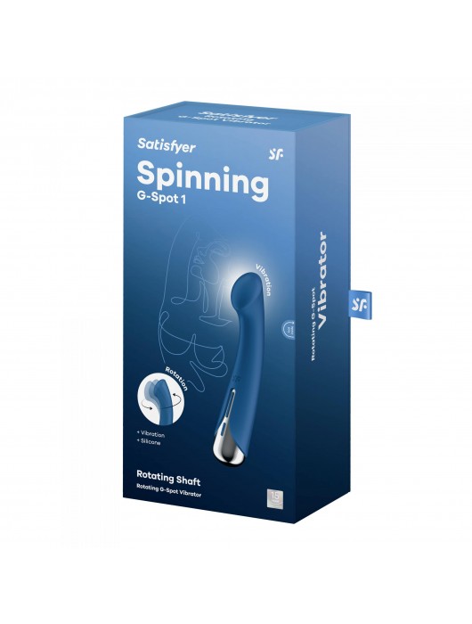 Синий вибратор для G-стимуляции Spinning G-Spot 1 - 17 см. - Satisfyer