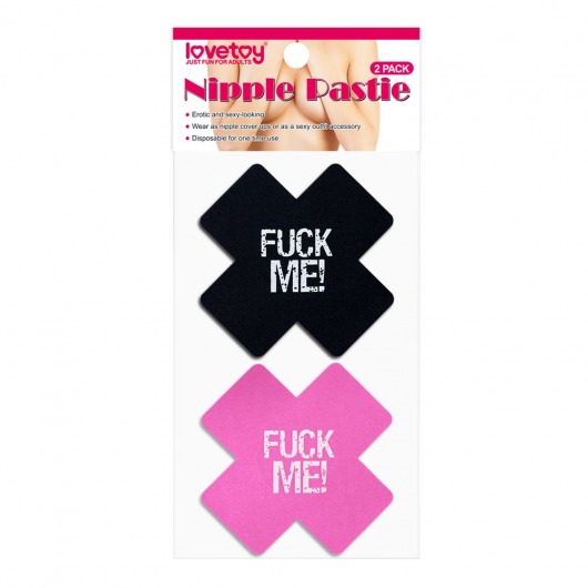 Набор из 2 пар пэстисов Cross Pattern Nipple Pasties - Lovetoy - купить с доставкой в Электростали