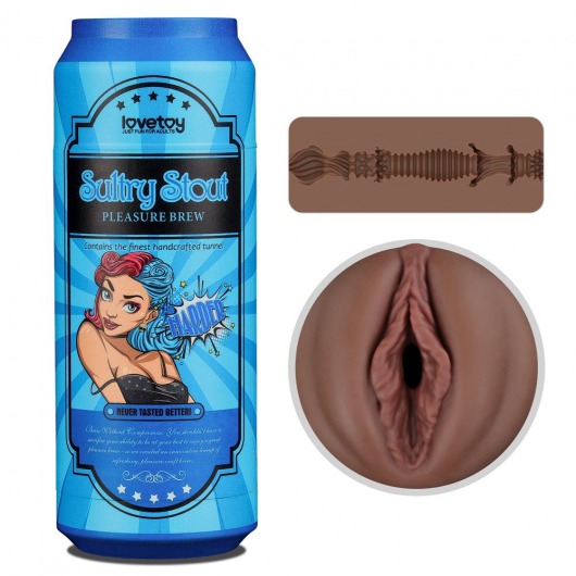 Коричневый мастурбатор-вагина Pleasure Brew Masturbator-Sultry Stout в банке - Lovetoy - в Электростали купить с доставкой