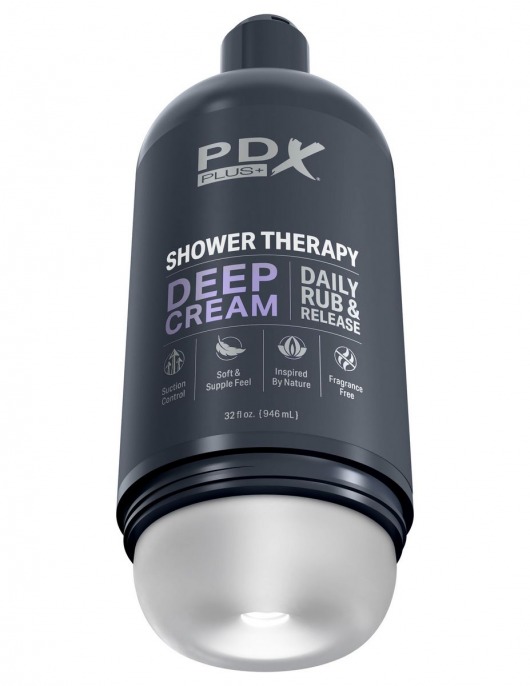 Мастурбатор в бутылке Shower Therapy Deep Cream - Pipedream - в Электростали купить с доставкой