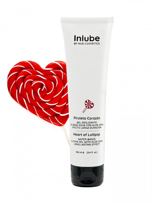 Смазка на водной основе Nuei Inlube Lollipop с алоэ вера и ароматом леденцов - 100 мл. - Nuei cosmetics - купить с доставкой в Электростали