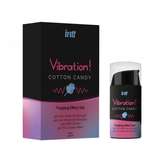 Жидкий вибратор Vibration Cotton Candy с ароматом сахарной ваты - 15 мл. - INTT - купить с доставкой в Электростали