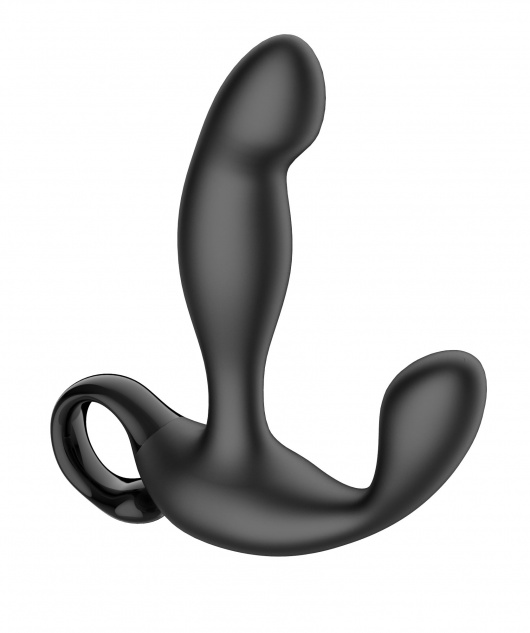 Черный вибромассажер простаты с эффектом фингеринга и пультом ДУ - Secwell - в Электростали купить с доставкой