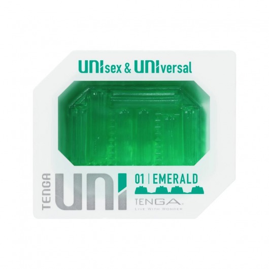 Зеленый мастурбатор-стимулятор Tenga Uni Emerald - Tenga - в Электростали купить с доставкой