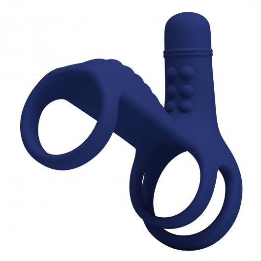 Синяя вибронасадка на пенис Vibrating Penis Sling - Baile - в Электростали купить с доставкой
