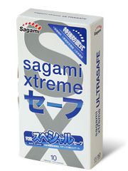 Презервативы Sagami Xtreme Ultrasafe с двойным количеством смазки - 10 шт. - Sagami - купить с доставкой в Электростали