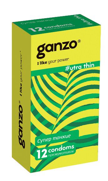 Ультратонкие презервативы Ganzo Ultra thin - 12 шт. - Ganzo - купить с доставкой в Электростали