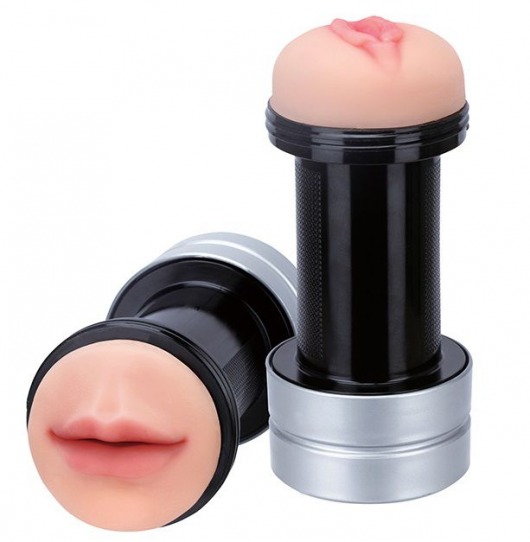 Двусторонний мастурбатор REALSTUFF 2 IN 1 HUMMER MOUTH   VAGINA - ротик и вагина - Dream Toys - в Электростали купить с доставкой