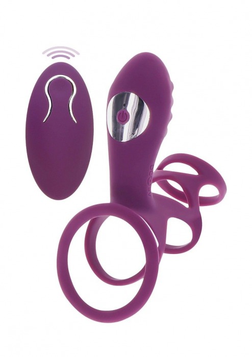 Фиолетовая эрекционная вибронасадка Halo Halo C-Ring Sleeve - Toy Joy - в Электростали купить с доставкой