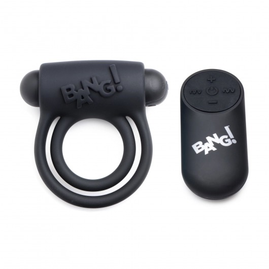 Черное эрекционное виброкольцо 28X Remote Control Vibrating Cock Ring   Bullet - XR Brands - в Электростали купить с доставкой