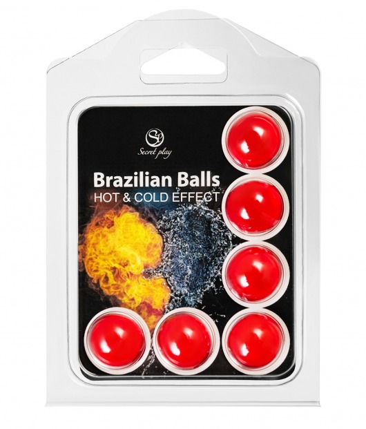 Набор из 6 шариков с массажным маслом Brazilian Balls с охлаждающим и разогревающим эффектом - Secret Play - купить с доставкой в Электростали