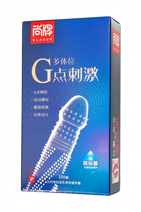 Ультратонкие презервативы Elasun G-spot stimulation с ребрами и точками - 10 шт. - Elasun - купить с доставкой в Электростали