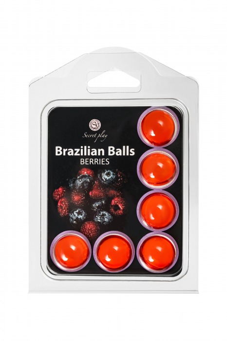 Набор из 6 шариков с массажным маслом Brazilian Balls с ароматом ягод - Secret Play - купить с доставкой в Электростали