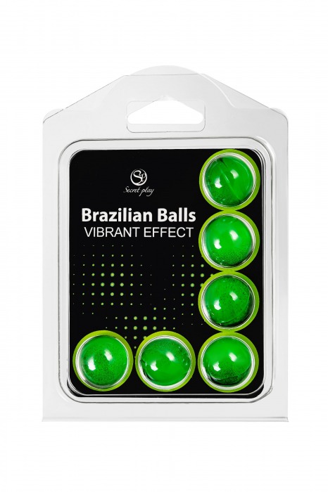 Набор из 6 шариков с массажным маслом Brazilian Balls с эффектом вибрации - Secret Play - купить с доставкой в Электростали