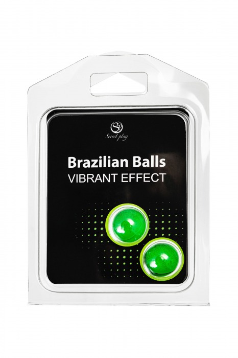 Набор из 2 шариков с массажным маслом Brazilian Balls с эффектом вибрации - Secret Play - купить с доставкой в Электростали